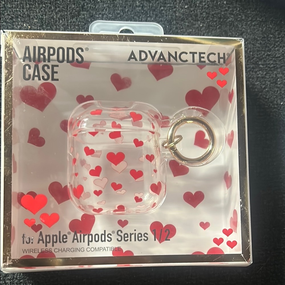 AirPods Case with Heart Design - Red